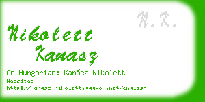 nikolett kanasz business card